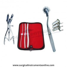 Hegar uterine dilator 3 pieces set,3-4, 7-8, 13-14, wartenberg pinwheel, mathieu speculum, collin 3pcs